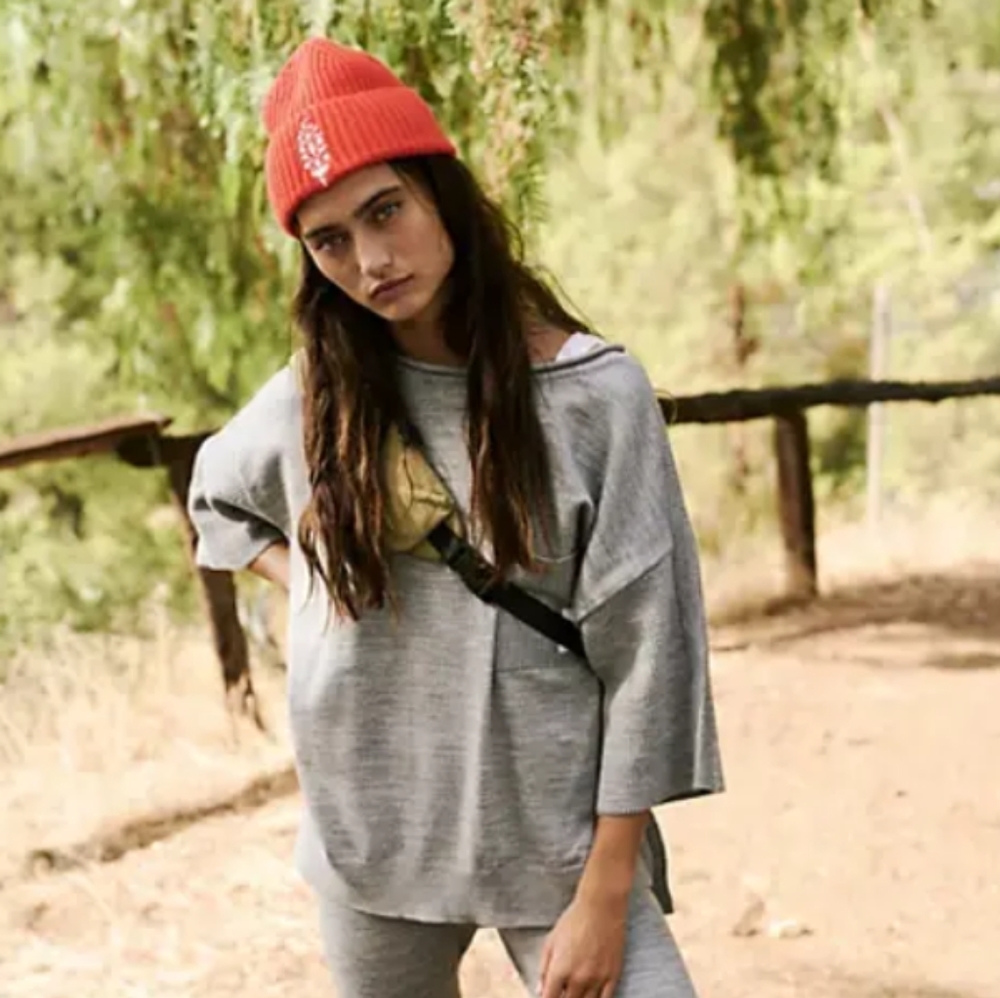 FP Movement by Free People The Recovery Top Color Gray, Size Medium